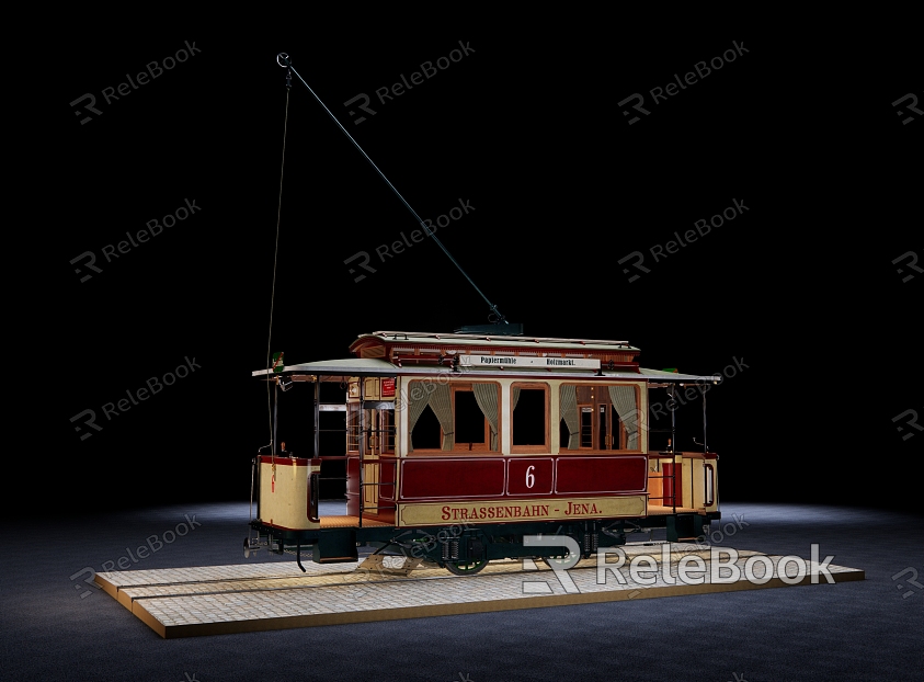 Mill tram rail car small train model