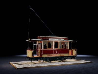 Mill tram rail car small train model