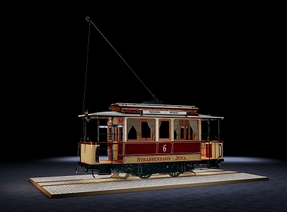 Mill tram rail car small train 3d model