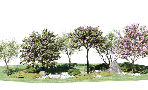 Modern Flower Tree Landscape Tree 3d model