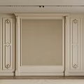 Elegant Interior Wall Design Featuring Decorative Plaster Molding And Panels 3d model