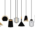 Nordic Chandelier Small Chandelier Combination 3d model