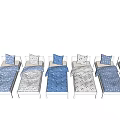 Single Bed Bedding Collection with Blue Animal Star Chevron Duvet Covers and Pillows
