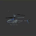 Blue And White Remote Control Helicopter Toy With Dual Rotors And Sleek Body Design
