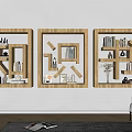 Bookshelf Storage Rack Text Bookshelf Storage Rack Wall Bookshelf Creative Bookshelf Text Wall Decorative Rack 3d model