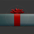 Decorative Green Gift Box With Red Ribbon And Festive Bow For Daily Living Use