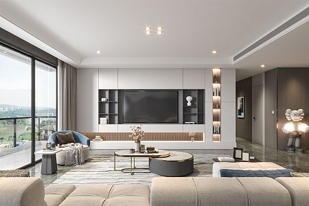 modern living room 3d model