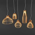 Bamboo Woven Pendant Lights With Modern Natural Design And Various Shapes