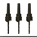 Three Different Color Metal Drill Bits With Various Shank Designs For Drilling Applications