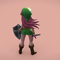 Modern Game Character Samurai 3d model