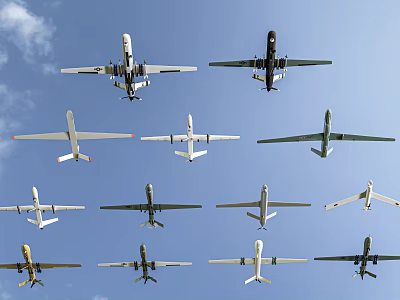 unmanned bomber military drone suicide drone 3d model