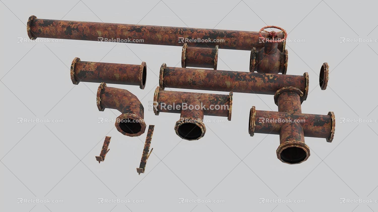 Rusty pipe 3d model