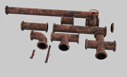 Rusty pipe 3d model