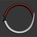 Modern Stylish Red And Silver Bracelet With Black Accent Shiny Design For Daily Use