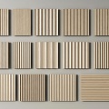 Wall board Grille board Wood veneer Decorative board Wall board Background board 3d model