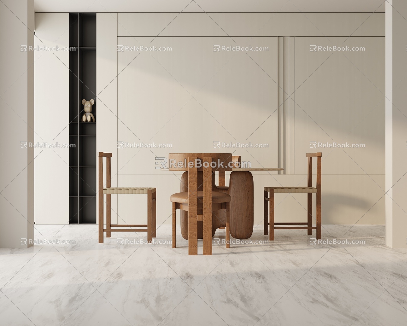 Modern table combination 3d model