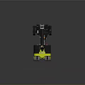 Yellow Black Industrial Forklift With Hydraulic Lift Fork Attachment And Wheels