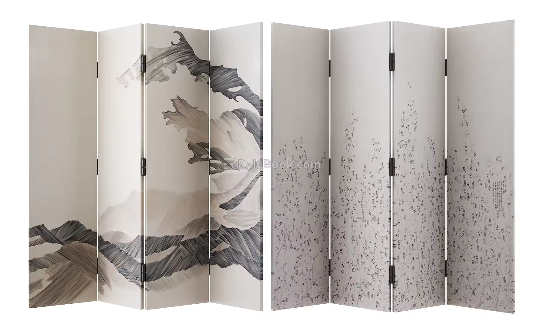 new chinese style screen 3d model