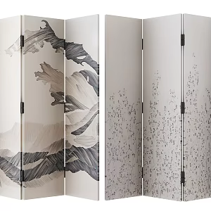 new chinese style screen 3d model