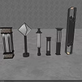 Outdoor Lights With Various Shapes Including Square Diamond And Cylindrical Designs