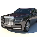 Luxury Premium Sedan with Chrome Grille Spirit of Ecstasy Emblem Dark Exterior and Elegant Design