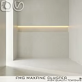 Modern Interior Wall Component Design With Built in LED Strip Lighting and Smooth Surface 3d model