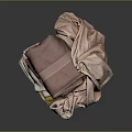 Colorful Soft Towels Stacked Folded And Draped In Pink White Yellow