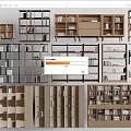Bookshelf Bookcase Display Rack Decorative Rack Storage Rack 3d model
