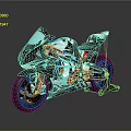 Modern Sport Motorcycle With Sleek Black White Blue Body Streamlined Frame And Racing Wheels
