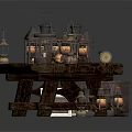 Wooden Long Table With Multiple Various Style Lanterns Arranged On Top