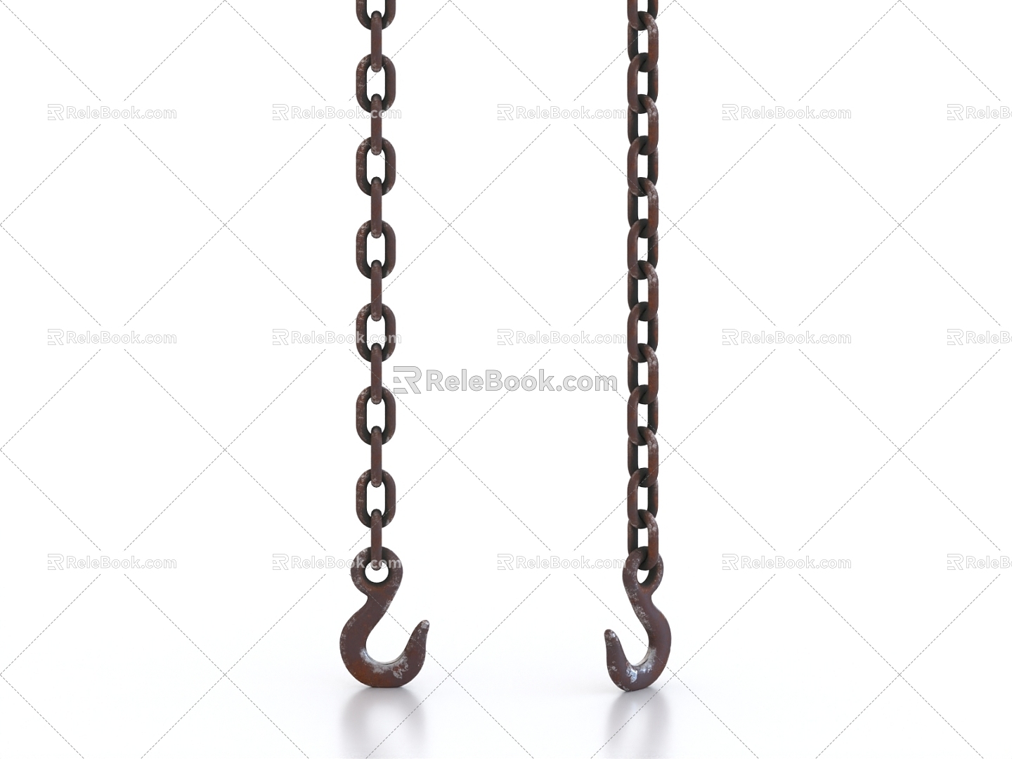 Iron hook chain chain 3d model