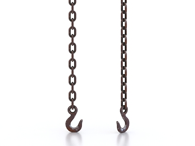 Iron hook chain 3d model