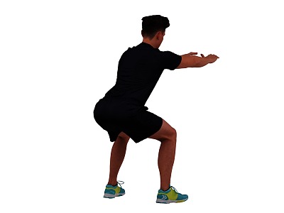 Modern man running sports figure 3d model