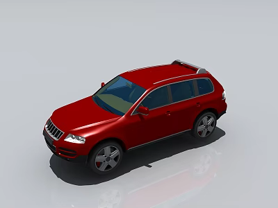 Red SUV Car With Modern Exterior Design Sleek Body And Alloy Wheels 3d model