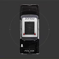 Vintage Black And White Police Car Model With Red Sirens And POLICE Lettering