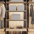 Loft Wardrobe Cabinet Wardrobe Storage Cabinet Large Wardrobe Hanger Clothes Home Furniture Bedroom 3d model