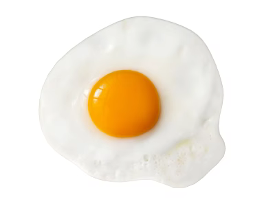 Fresh Hen Egg Fried with Golden Runny Yolk and Tender White Surface 3d model