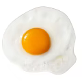 Fresh Hen Egg Fried with Golden Runny Yolk and Tender White Surface