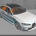 White BMW M Series Sedan With Black Roof Orange Interior And Black Wheels