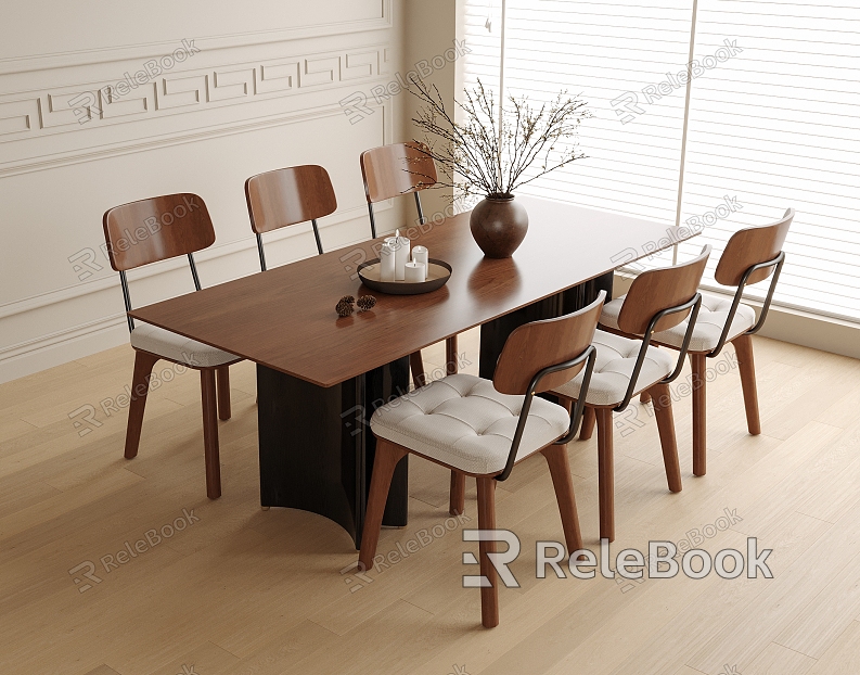 Modern Dining Table and Chair Combination Dining Chair Single Chair Dining Table model