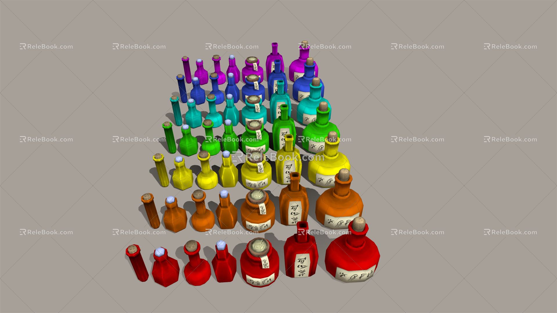 Modern Medicine Bottle Cartoon Medicine Bottle model