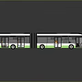 Double Articulated Bus With White Green Exterior Dark Roof And Multiple Windows For Urban Transport