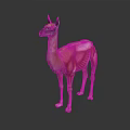3D Llama Muscle Anatomy Model Showing Detailed Exposed Muscle Layers and Structure
