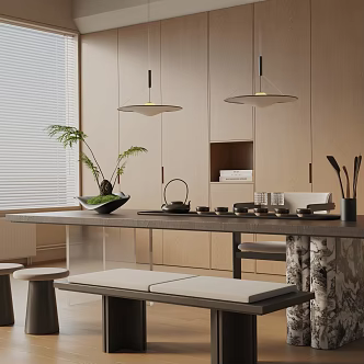 Modern dining table 3d model