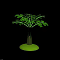 Artificial Green Leafy Decorative Plant With Sturdy Stem And Lush Foliage