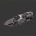 Sci Fi Spaceship With Metallic Structure And Futuristic Detailed Exterior Design