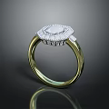 Elegant Gold Ring With Diamond Center Stone And Small Diamond Accents