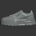 White Sneakers With Thick Sole Stylish Fashionable Casual Comfortable Shoes
