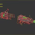 Mechanical Hand Equipment With Metal Structure Robotic Components And Detailed Mechanism Design