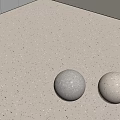 Light Colored Speckled Floor Tiles With Decorative Spheres Under Natural Light 3d model